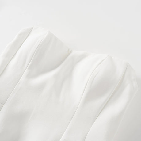 Ulla White Cross Over Bodycon Mini Dress