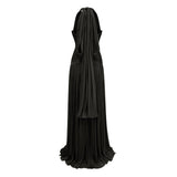 Uranie Black Gathered Maxi Dress
