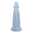 Uranie Blue Gathered Maxi Dress