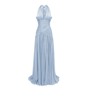 Uranie Blue Gathered Maxi Dress