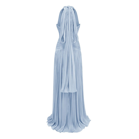 Uranie Blue Gathered Maxi Dress
