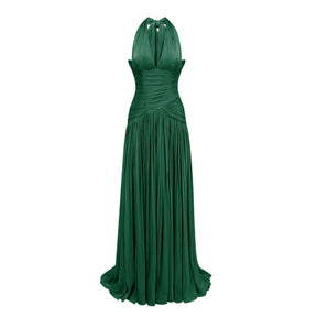 Uranie Emerald Green Gathered Maxi Dress