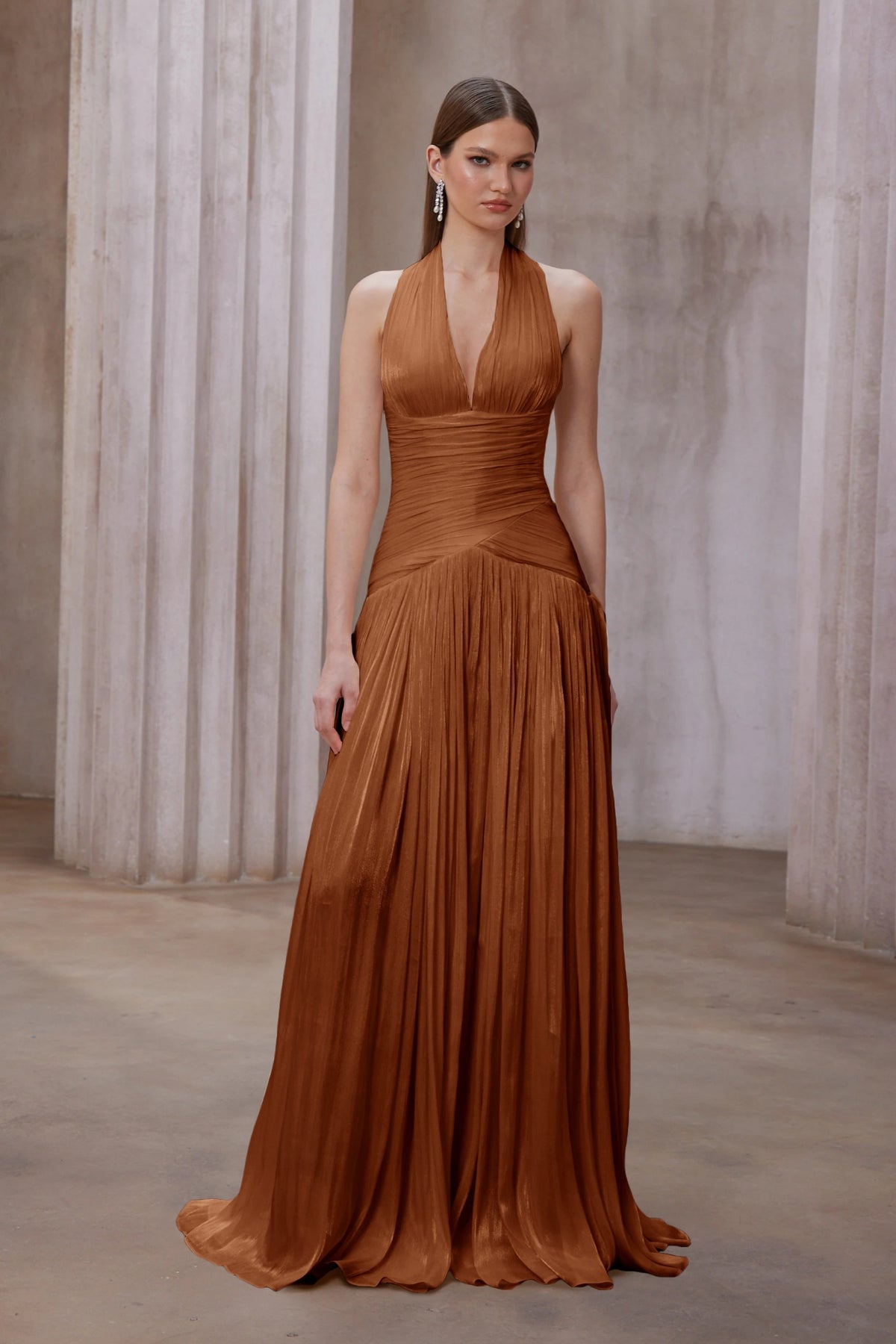 Uranie Gathered Maxi Dress