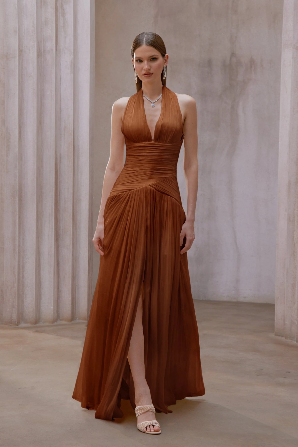 Uranie Gathered Maxi Dress