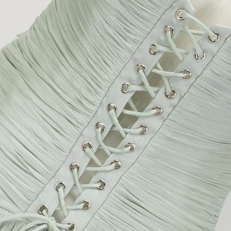 Uranie Mint Green Gathered Maxi Dress