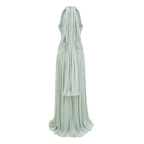 Uranie Mint Green Gathered Maxi Dress