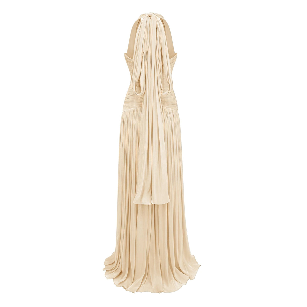 Uranie Neutral Gathered Maxi Dress
