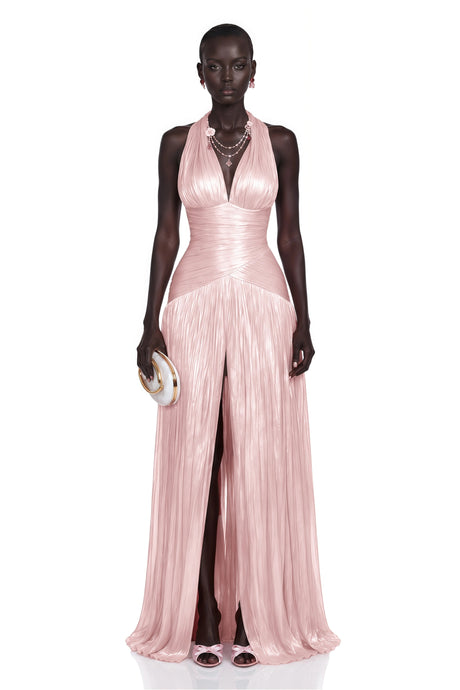 Adelaide Maxi Dress Pink Gathered