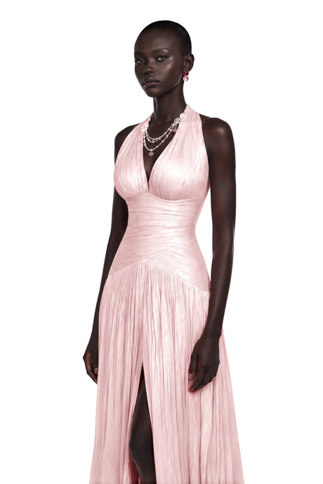 Adelaide Maxi Dress Pink Gathered