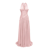Uranie Pink Gathered Maxi Dress