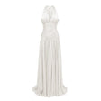 Uranie White Gathered Maxi Dress