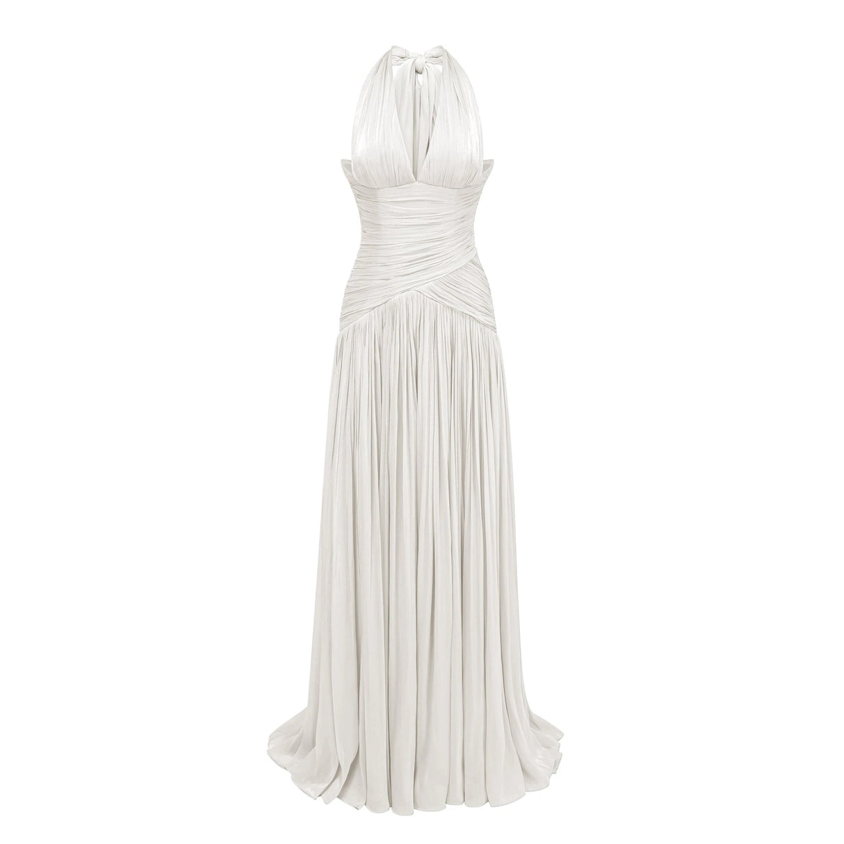 Uranie White Gathered Maxi Dress