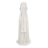 Uranie White Gathered Maxi Dress