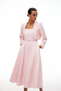 Valéria Pink Crystal Embellished Jacket  Dress Set