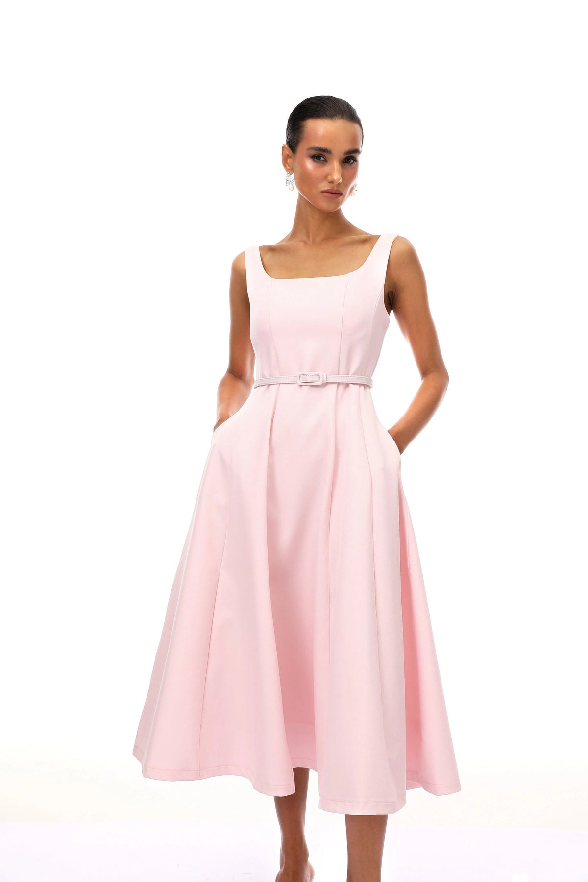 Valéria Pink Crystal Embellished Jacket  Dress Set