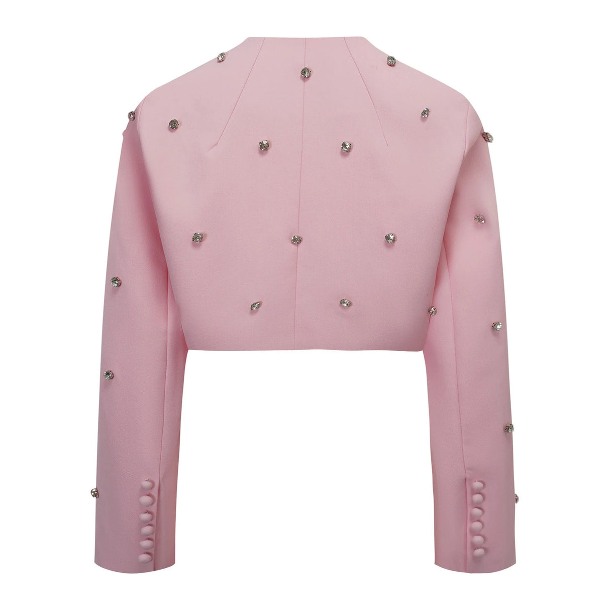 Valéria Pink Crystal Embellished Jacket  Dress Set
