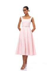 Valéria Pink Crystal Embellished Jacket  Dress Set