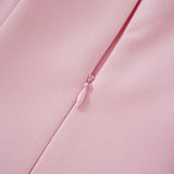 Valéria Pink Crystal Embellished Jacket  Dress Set
