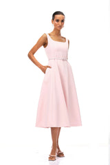 Valéria Pink Crystal Embellished Jacket  Dress Set