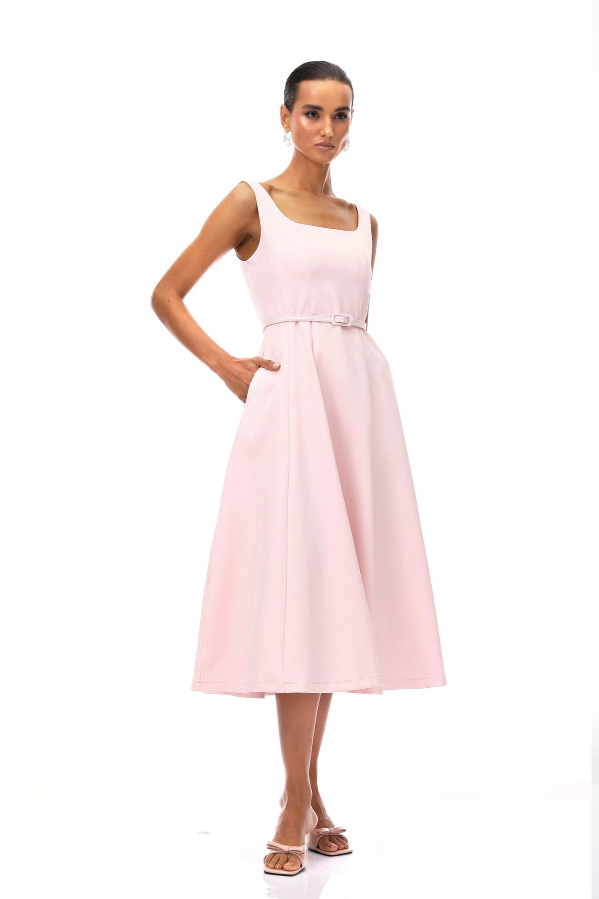 Valéria Pink Crystal Embellished Jacket  Dress Set