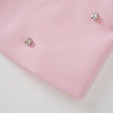 Valéria Pink Crystal Embellished Jacket  Dress Set