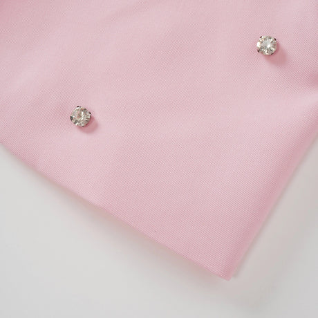 Valéria Pink Crystal Embellished Jacket  Dress Set