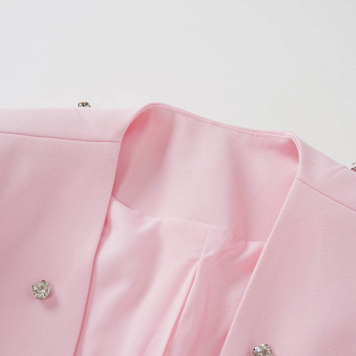 Valéria Pink Crystal Embellished Jacket  Dress Set