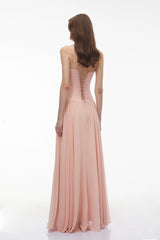 Vasylyna Pink Sweetheart Pleated Maxi Dress