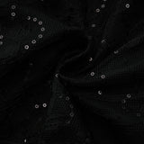 Velia Black Lace Glitter Tulle Maxi Gown