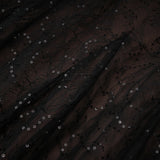 Velia Black Lace Glitter Tulle Maxi Gown