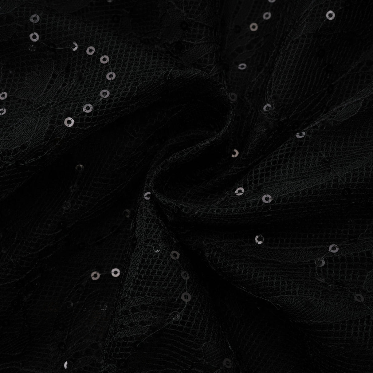 Velia Black Lace Glitter Tulle Maxi Gown
