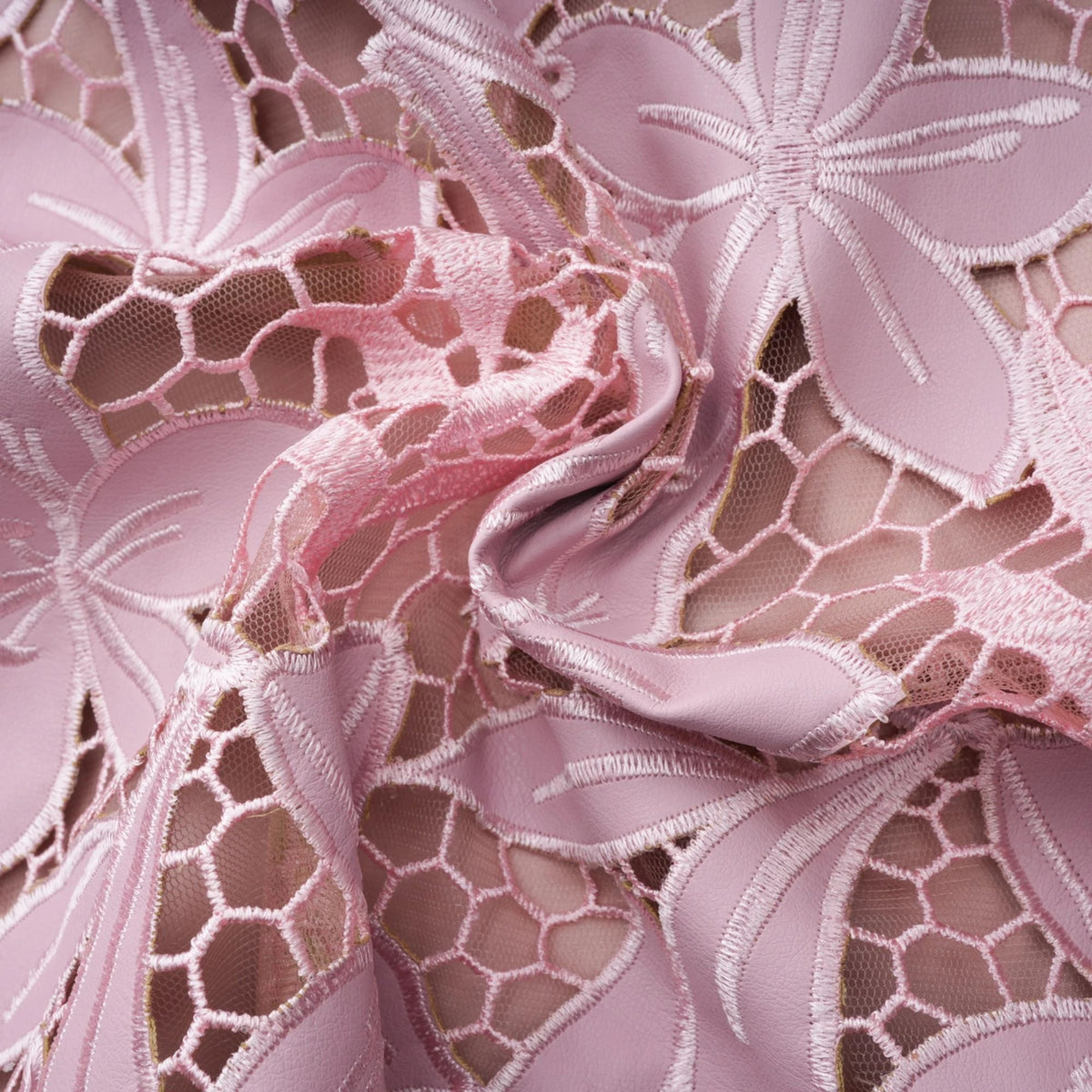 Vérane pink guipurelace midi dress