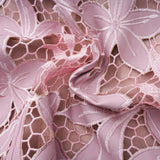 Vérane pink guipurelace midi dress