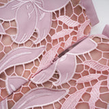 Vérane pink guipurelace midi dress