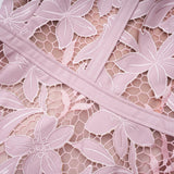 Vérane pink guipurelace midi dress