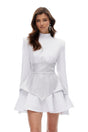 Veronica White Rhinestone Embellished Mini Dress