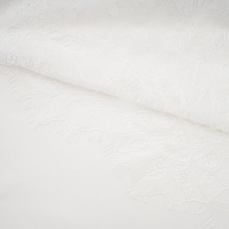 Víctor White OffShoulder Lace Panel Maxi Dress