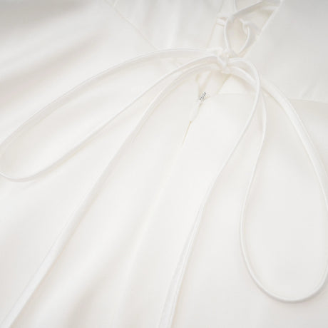 Víctor White OffShoulder Lace Panel Maxi Dress