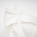 Víctor White OffShoulder Lace Panel Maxi Dress