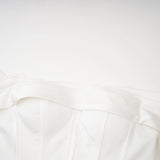 Víctor White OffShoulder Lace Panel Maxi Dress