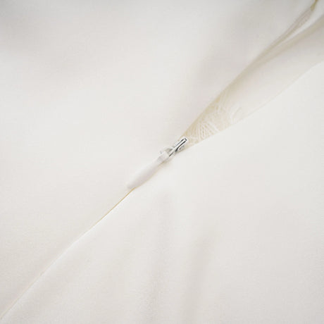 Víctor White OffShoulder Lace Panel Maxi Dress