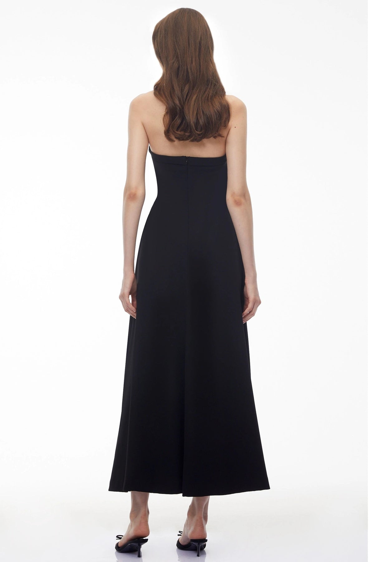 Victoria Color Block Off Shoulder Maxi Dress with Bow