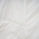 Vienne White LaceUp Pleated Maxi Dress