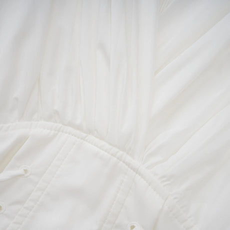 Emilia Maxi Dress White Lace-Up Pleated