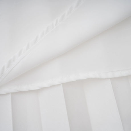 Vienne White LaceUp Pleated Maxi Dress