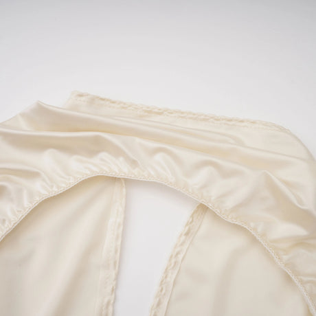 Vilhelmiina Cream White Halterneck Shirred Maxi Dress