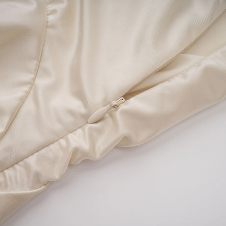 Vilhelmiina Cream White Halterneck Shirred Maxi Dress