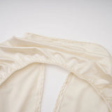 Vilhelmiina Cream White Halterneck Shirred Maxi Dress