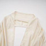 Vilhelmiina Cream White Halterneck Shirred Maxi Dress