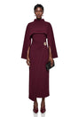 Violet Burgundy Cape Maxi Dress
